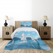 Sailing Landscape Bedspread Set
