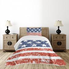 Flag with Grunge Effect Bedspread Set