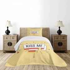 Retro Love Message Bedspread Set