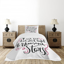 Romantic Message Curls Bedspread Set