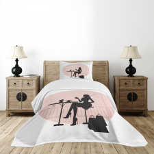 Silhouette Girl Bedspread Set