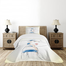 Fashion Sketch Bedspread Set