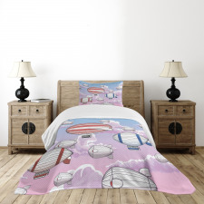 Zeppelins in the Sky Bedspread Set