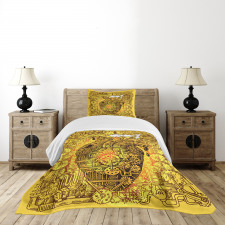 Factory Heart Image Bedspread Set