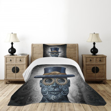 Mechanical Human Head Bedspread Set