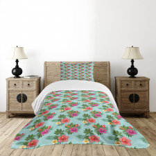 Blooming Hibiscuses Bedspread Set