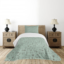 Domestic Farm Silhouette Bedspread Set