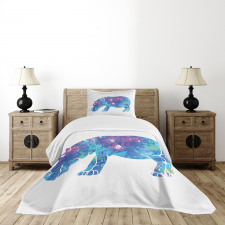 Colorful Silhouette Form Bedspread Set