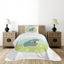 Roaring Hippo Clouds Bedspread Set