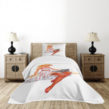 Short Hair Blondie Bedspread Set