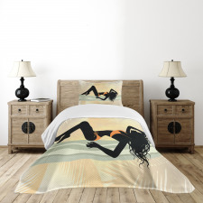 Curly Haired Lady Bedspread Set