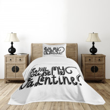 Romantic Love Message Bedspread Set