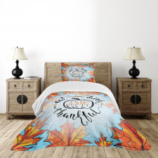 Eat Drink Be Thankful Bedspread Set