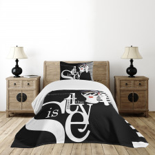 Style is the Answer Text Bedspread Set