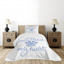 Paw Print is in My Heart Bedspread Set