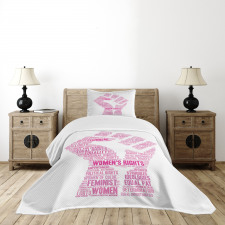 Lgbt Female Fist Print Bedspread Set