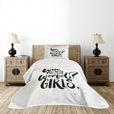 Inspirational Phrase Bedspread Set