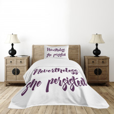 Monochrome Calligraphy Bedspread Set