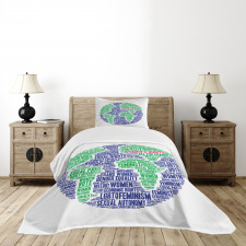 Equality Around World Bedspread Set