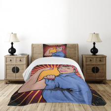 Retro Powerful Woman Bedspread Set