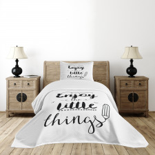 Words of Wisdom Phrase Bedspread Set