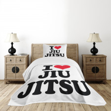 I Love Typography Bedspread Set