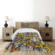 Unplanned Urbanization Bedspread Set