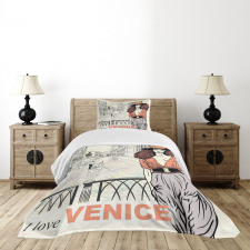 Fashion Girl Canal Italy Bedspread Set