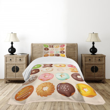 Delicious Glazed Pastries Bedspread Set