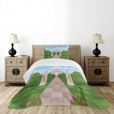 Ivy Covered Pillars Bedspread Set