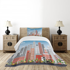 Detailed State House Bedspread Set