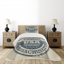 Passport Stamp Design Bedspread Set