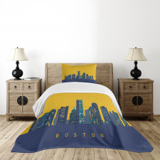 Egg Yolk Colored Sky Bedspread Set