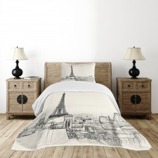 Paris over Roofs House Bedspread Set