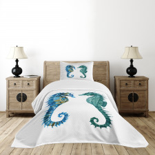 Retro Watercolor Art Bedspread Set