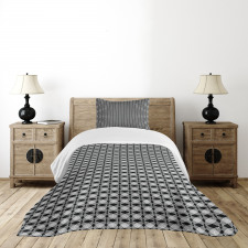 Monochrome Curve Bedspread Set