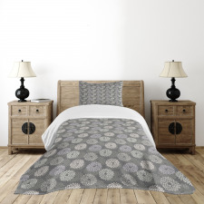 Abstract Dahlia Flowers Bedspread Set