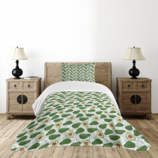 Hand Drawn Exotic Fruit Bedspread Set