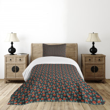 Summer Leafy Stems Foliage Bedspread Set