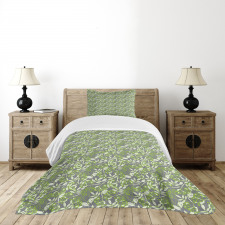 Botany Creeper Leaf Berry Bedspread Set