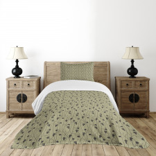 Monochrome Tender Grapes Bedspread Set