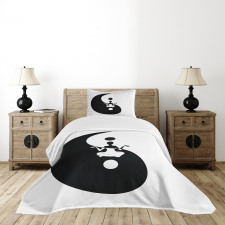 Silhouette Lotus Pose Bedspread Set