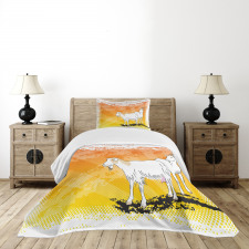 Horned Mammal Animal Ranch Bedspread Set