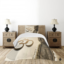 East Asian Ancient Zen Form Bedspread Set