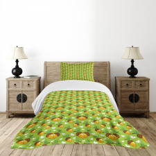 Love Nature Hearts Leaves Bedspread Set