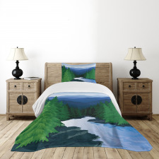 Evening Oak Forest Bedspread Set
