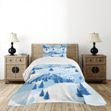 Snowy Fir Forest Bedspread Set