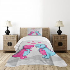 Lover Couple Hearts Bedspread Set