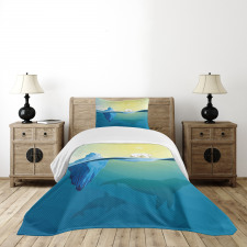 Ice Melting in Ocean Bedspread Set