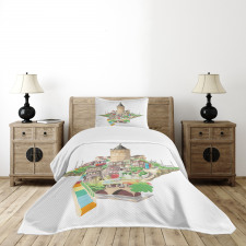 Historic Galata Tower Bedspread Set